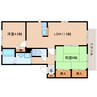 近鉄難波線・奈良線/大和西大寺駅 バス:10分:停歩2分 2階 築24年 2LDKの間取り