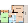 近鉄京都線/高の原駅 徒歩15分 1階 築26年 2DKの間取り