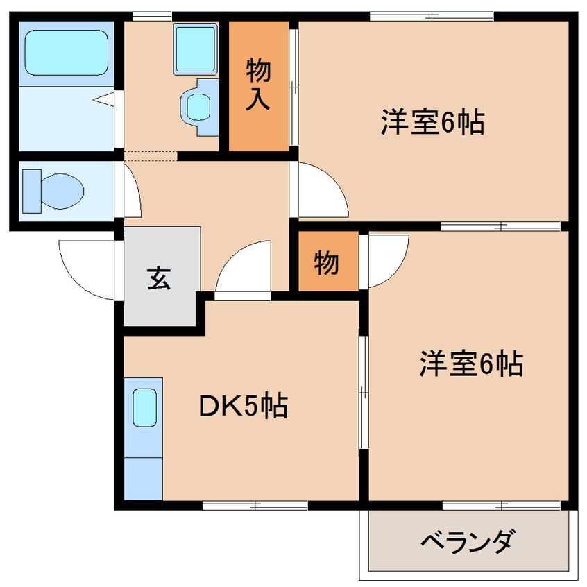 間取図 近鉄難波線・奈良線/大和西大寺駅 徒歩15分 1階 築29年