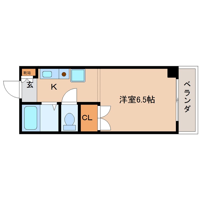 間取図 近鉄難波線・奈良線/菖蒲池駅 徒歩8分 5階 築35年