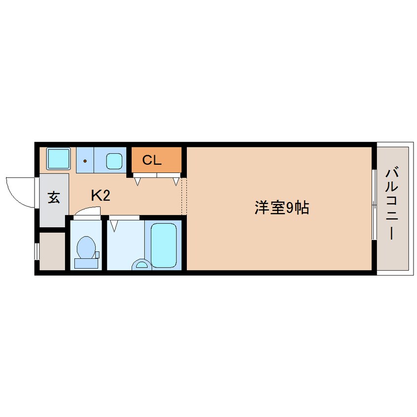 間取図 近鉄難波線・奈良線/菖蒲池駅 徒歩5分 1階 築25年