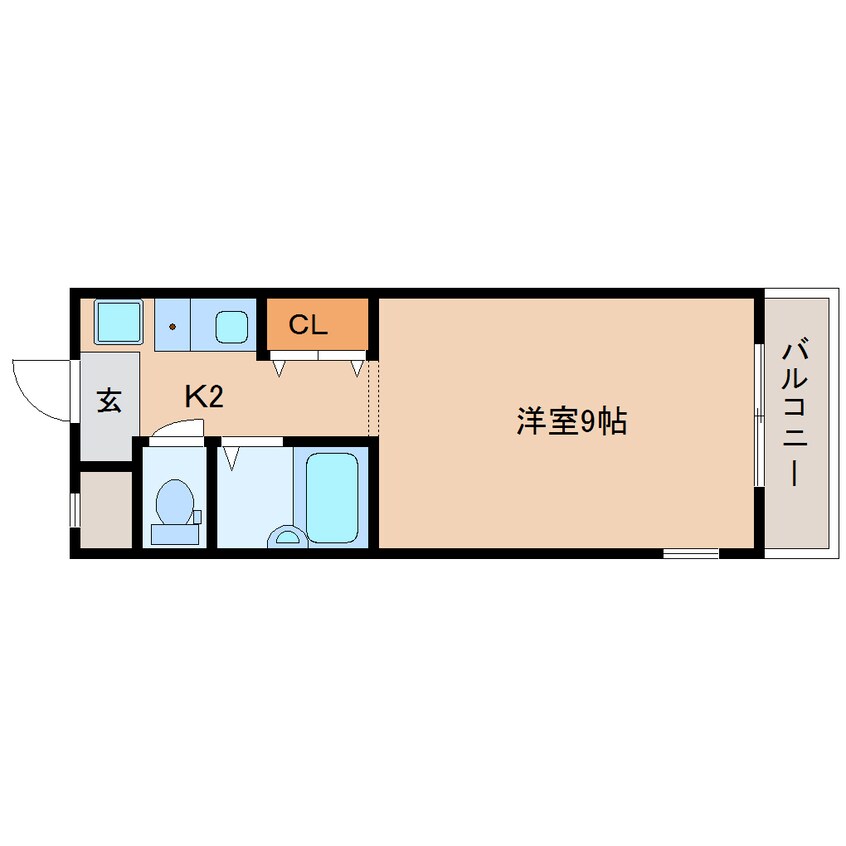 間取図 近鉄難波線・奈良線/菖蒲池駅 徒歩5分 3階 築25年