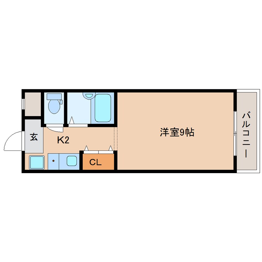 間取図 近鉄難波線・奈良線/菖蒲池駅 徒歩5分 1階 築25年