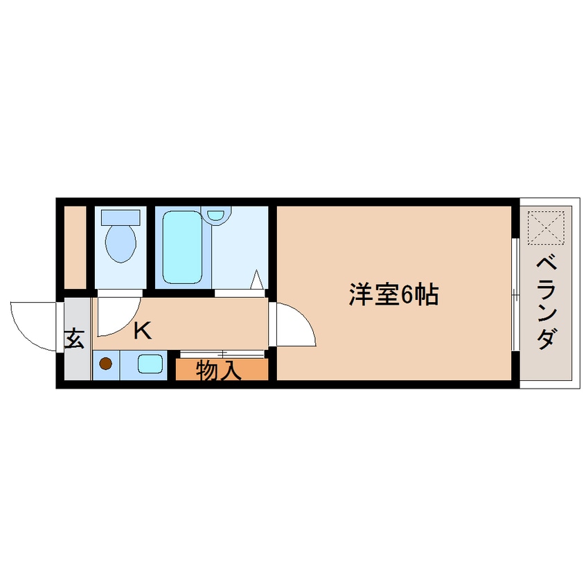 間取図 近鉄京都線/平城駅 徒歩6分 1階 築28年