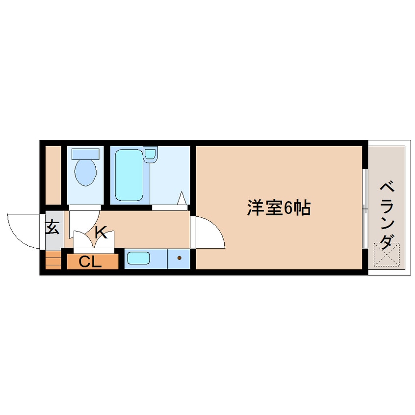 間取図 近鉄京都線/平城駅 徒歩6分 2階 築28年