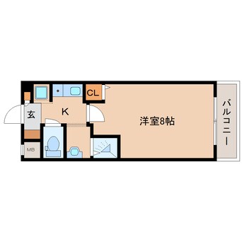 間取図 近鉄難波線・奈良線/大和西大寺駅 徒歩5分 3階 築48年