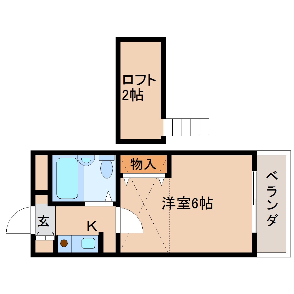 間取り図 近鉄難波線・奈良線/菖蒲池駅 徒歩5分 3階 築33年