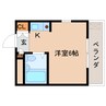 近鉄難波線・奈良線/菖蒲池駅 徒歩5分 2階 築34年 1Rの間取り