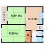 近鉄難波線・奈良線/大和西大寺駅 徒歩7分 2階 築49年 2DKの間取り