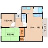 近鉄橿原線/西ノ京駅 徒歩16分 2階 築22年 2LDKの間取り