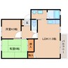 近鉄橿原線/西ノ京駅 徒歩16分 2階 築22年 2LDKの間取り