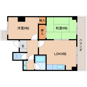 間取図 近鉄難波線・奈良線/大和西大寺駅 徒歩5分 4階 築30年