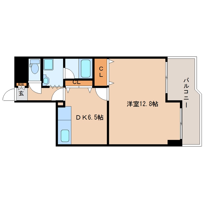 間取図 近鉄京都線/平城駅 徒歩18分 2階 築38年