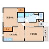 近鉄橿原線/尼ケ辻駅 徒歩16分 1階 築22年 2DKの間取り