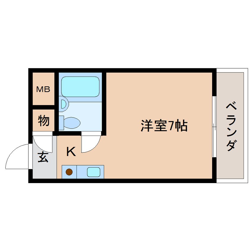 間取図 近鉄京都線/平城駅 徒歩1分 1階 築34年