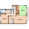 近鉄橿原線/尼ケ辻駅 徒歩3分 2階 築21年 2LDKの間取り