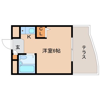 間取図 近鉄難波線・奈良線/菖蒲池駅 徒歩5分 B1階 築31年