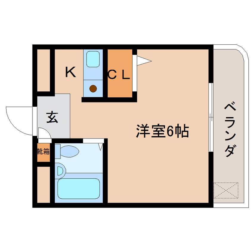 間取図 近鉄難波線・奈良線/菖蒲池駅 徒歩5分 3階 築31年