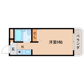 間取図 近鉄難波線・奈良線/菖蒲池駅 徒歩5分 2階 築33年