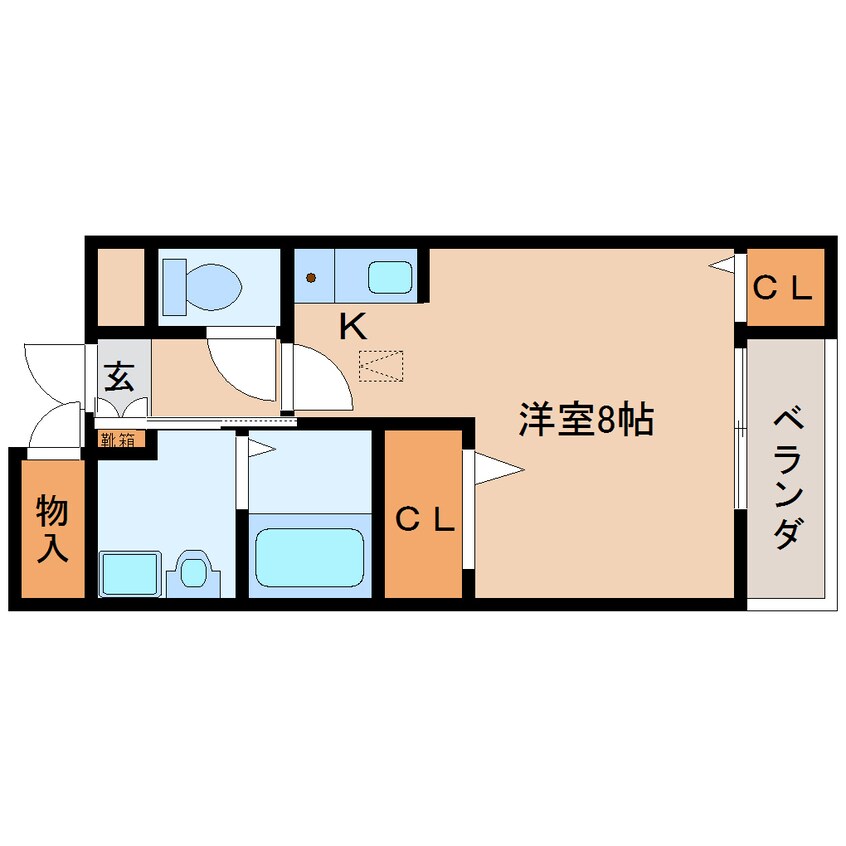 間取図 近鉄京都線/高の原駅 徒歩22分 1階 築19年