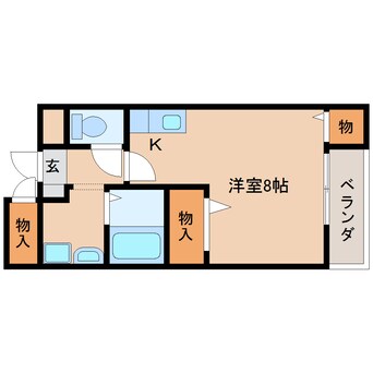 間取図 近鉄京都線/高の原駅 徒歩22分 2階 築19年