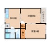 近鉄難波線・奈良線/大和西大寺駅 徒歩14分 2階 築45年 2DKの間取り