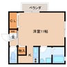 近鉄京都線/山田川駅 徒歩13分 2階 築20年 1Kの間取り
