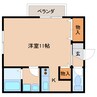 近鉄京都線/山田川駅 徒歩13分 1階 築20年 1Kの間取り