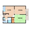 近鉄京都線/高の原駅 バス:5分:停歩6分 2階 築37年 2DKの間取り
