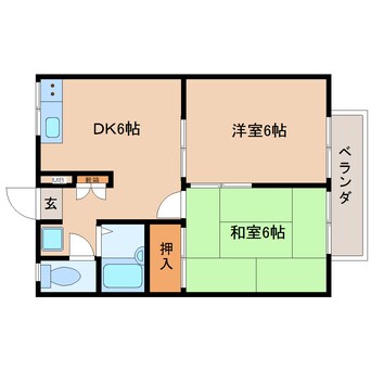 間取図 近鉄京都線/高の原駅 バス5分左京４丁目下車:停歩6分 1階 築35年