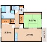 近鉄京都線/新祝園駅 徒歩5分 2階 築23年 2LDKの間取り