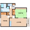 近鉄京都線/新祝園駅 徒歩5分 2階 築24年 2LDKの間取り