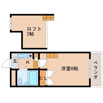 間取図 近鉄難波線・奈良線/菖蒲池駅 徒歩8分 1階 築35年