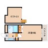 近鉄難波線・奈良線/菖蒲池駅 徒歩8分 3階 築36年 1Kの間取り