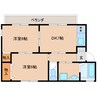 近鉄京都線/新祝園駅 徒歩10分 1階 築19年 2DKの間取り
