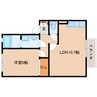 近鉄橿原線/尼ケ辻駅 徒歩9分 2階 築19年 1LDKの間取り