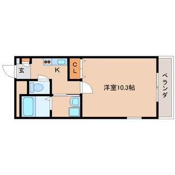 間取図 近鉄京都線/新祝園駅 バス14分光台4丁目下車:停歩2分 2階 築18年