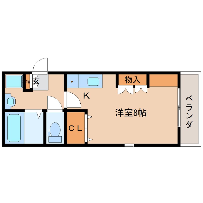 間取図 近鉄難波線・奈良線/大和西大寺駅 徒歩3分 1階 築18年