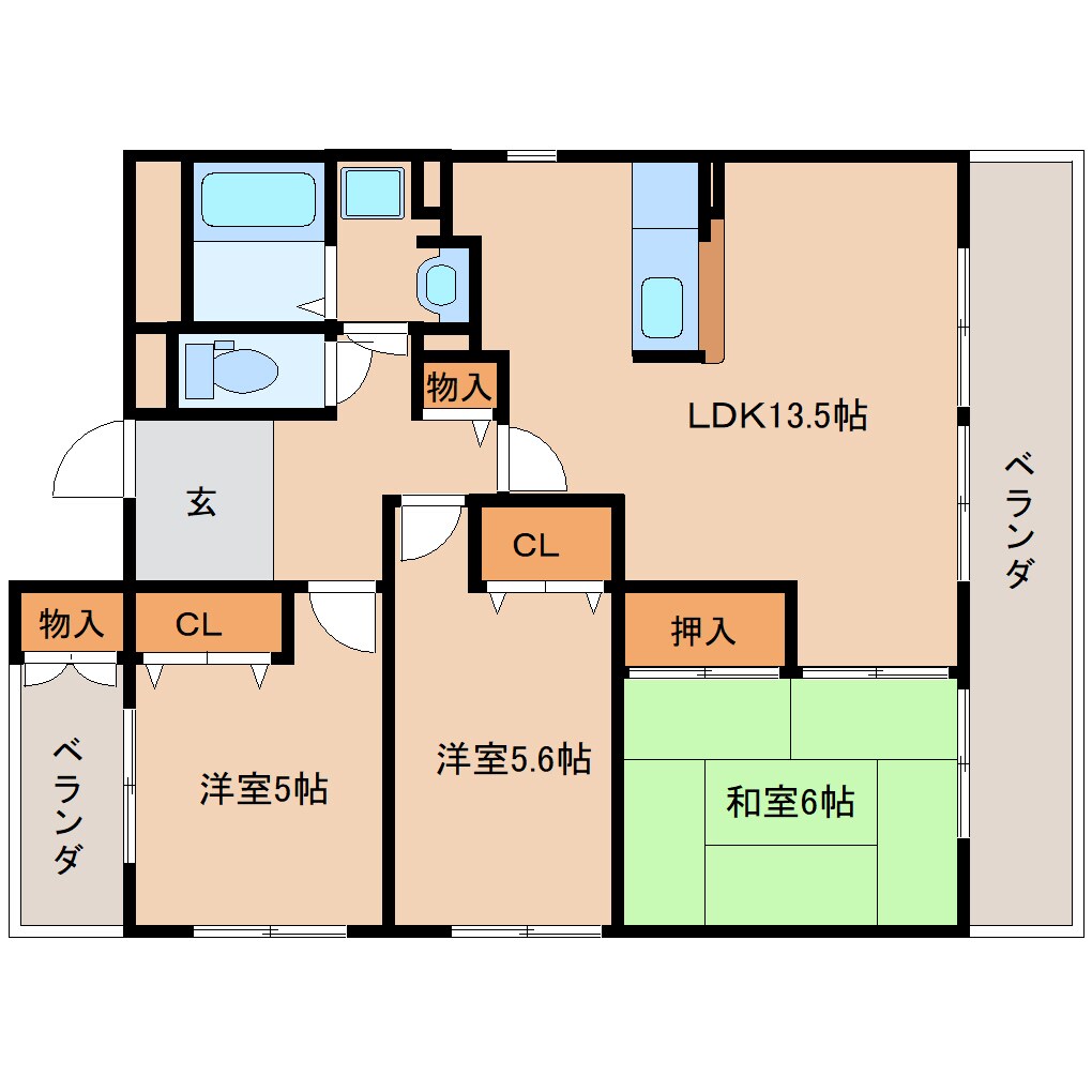 間取り図 近鉄橿原線/尼ケ辻駅 徒歩9分 2階 築24年