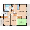 近鉄橿原線/尼ケ辻駅 徒歩9分 2階 築25年 3LDKの間取り