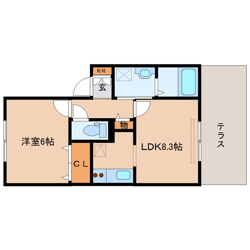 間取図 近鉄橿原線/西ノ京駅 徒歩20分 1階 築17年