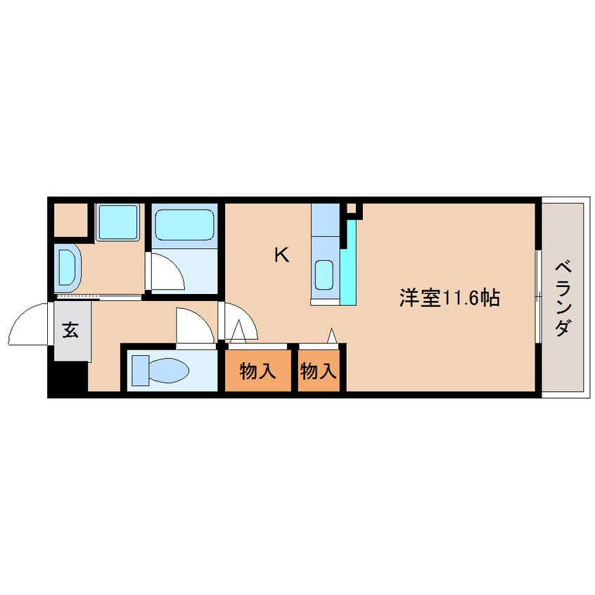 間取図 近鉄難波線・奈良線/大和西大寺駅 徒歩6分 5階 築18年
