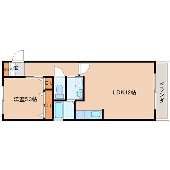 間取図 近鉄難波線・奈良線/菖蒲池駅 徒歩7分 1階 築16年