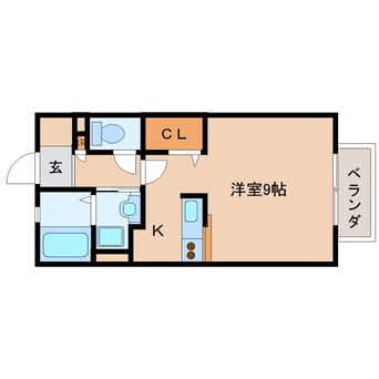 間取図 近鉄橿原線/尼ケ辻駅 徒歩5分 2階 築18年