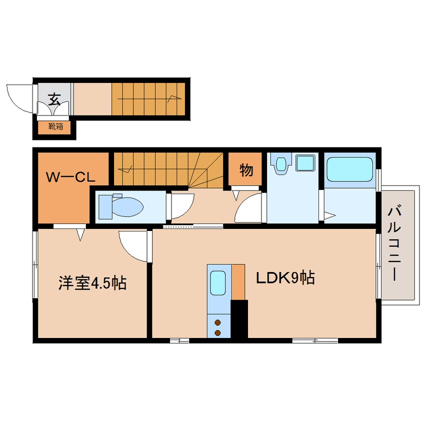 間取図 近鉄橿原線/尼ケ辻駅 徒歩11分 2階 築16年