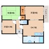 近鉄橿原線/尼ケ辻駅 徒歩10分 1階 築30年 3DKの間取り