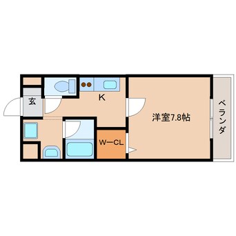 間取図 近鉄難波線・奈良線/大和西大寺駅 徒歩4分 1階 築17年