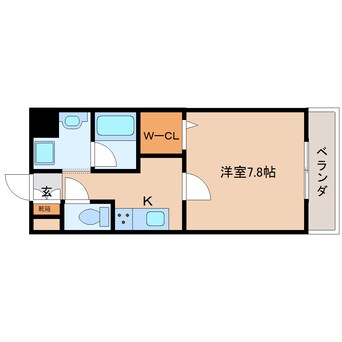 間取図 近鉄難波線・奈良線/大和西大寺駅 徒歩4分 1階 築17年
