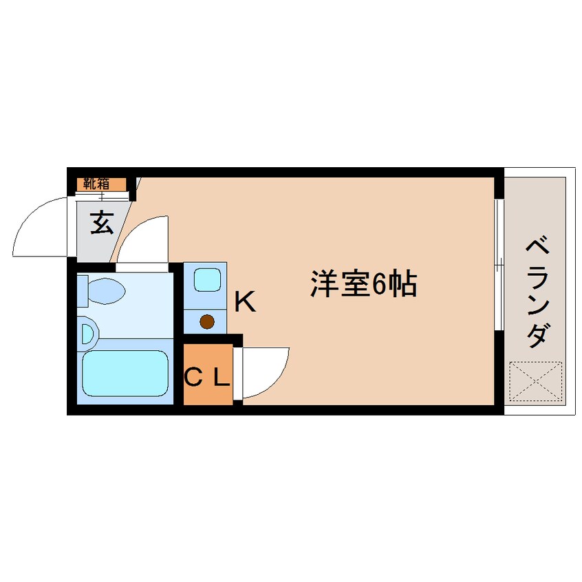 間取図 近鉄難波線・奈良線/大和西大寺駅 徒歩10分 3階 築36年