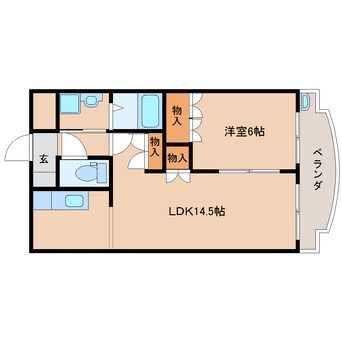 間取図 近鉄京都線/新祝園駅 徒歩15分 2階 築15年